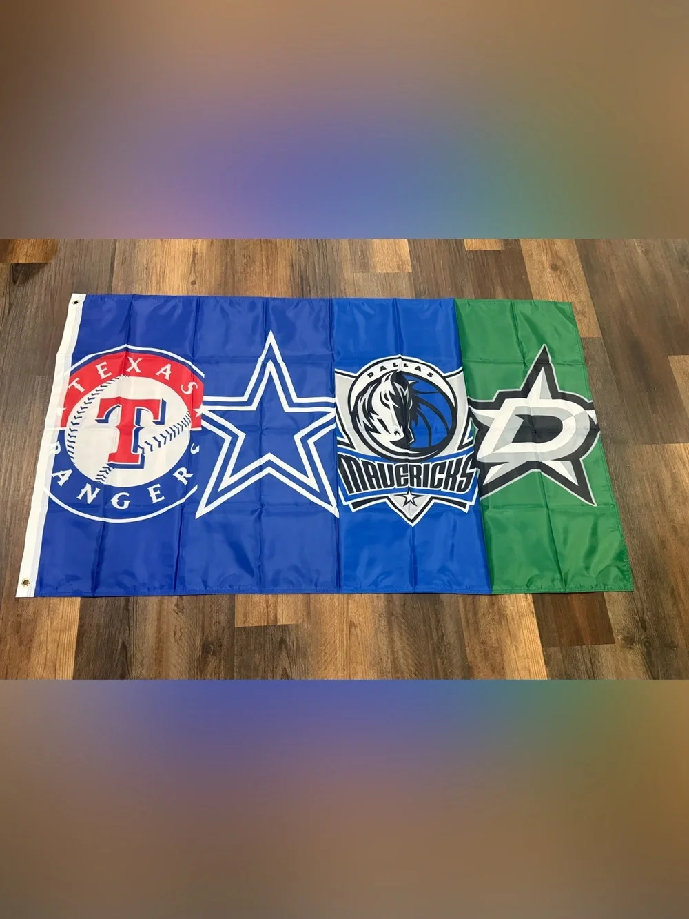 Texas rangers flag Dallas Cowboys Mavericks Stars multi team double sided new